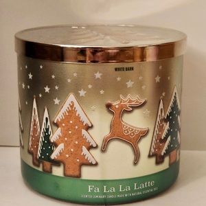 White Barn Fa La La Latte 3 Wick! Scented Candle